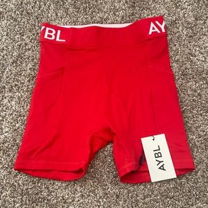 NWT: AYBL Red Training Shorts
